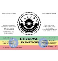 Castro Etiyopya Natural Lekempti GR5 Kahve 1000 Gr.(4x250Gr)